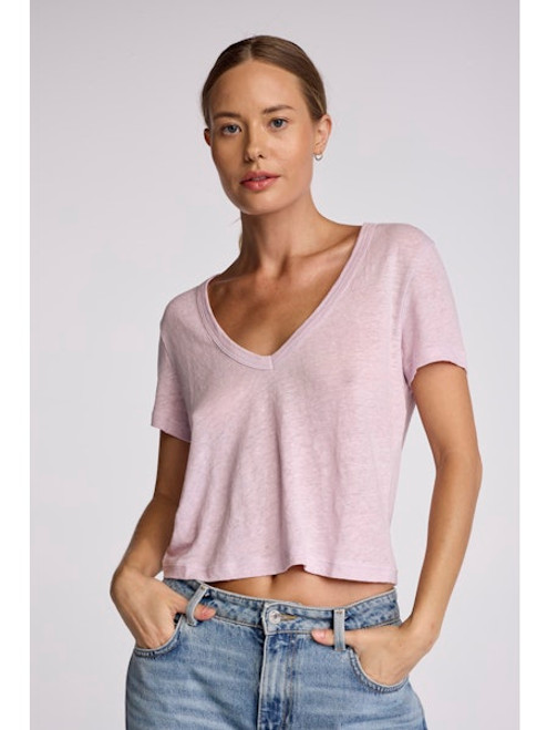 Linen Sister Tee - Lavender Fog